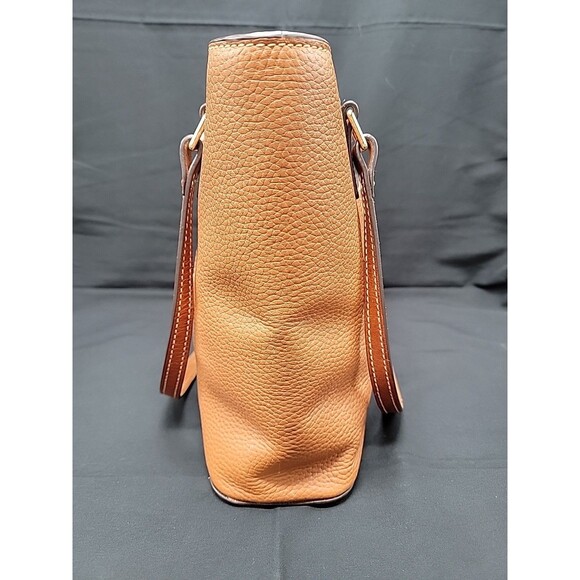 Dooney And Bourke Pebble Leather Lexington Shopper Bag Caramel 13x10x4 - Picture 3 of 14